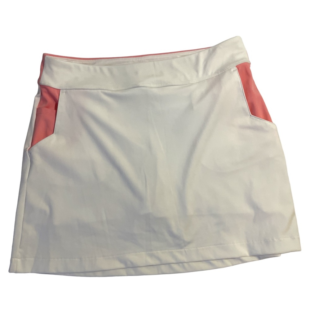 Greg Norman Golf Skort White and Pink Pull On Skort Size Medium